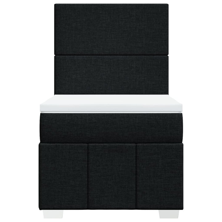 kontinentalseng med madras 90x200 cm stof sort
