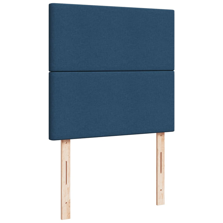 kontinentalseng med madras 90x200 cm stof blå