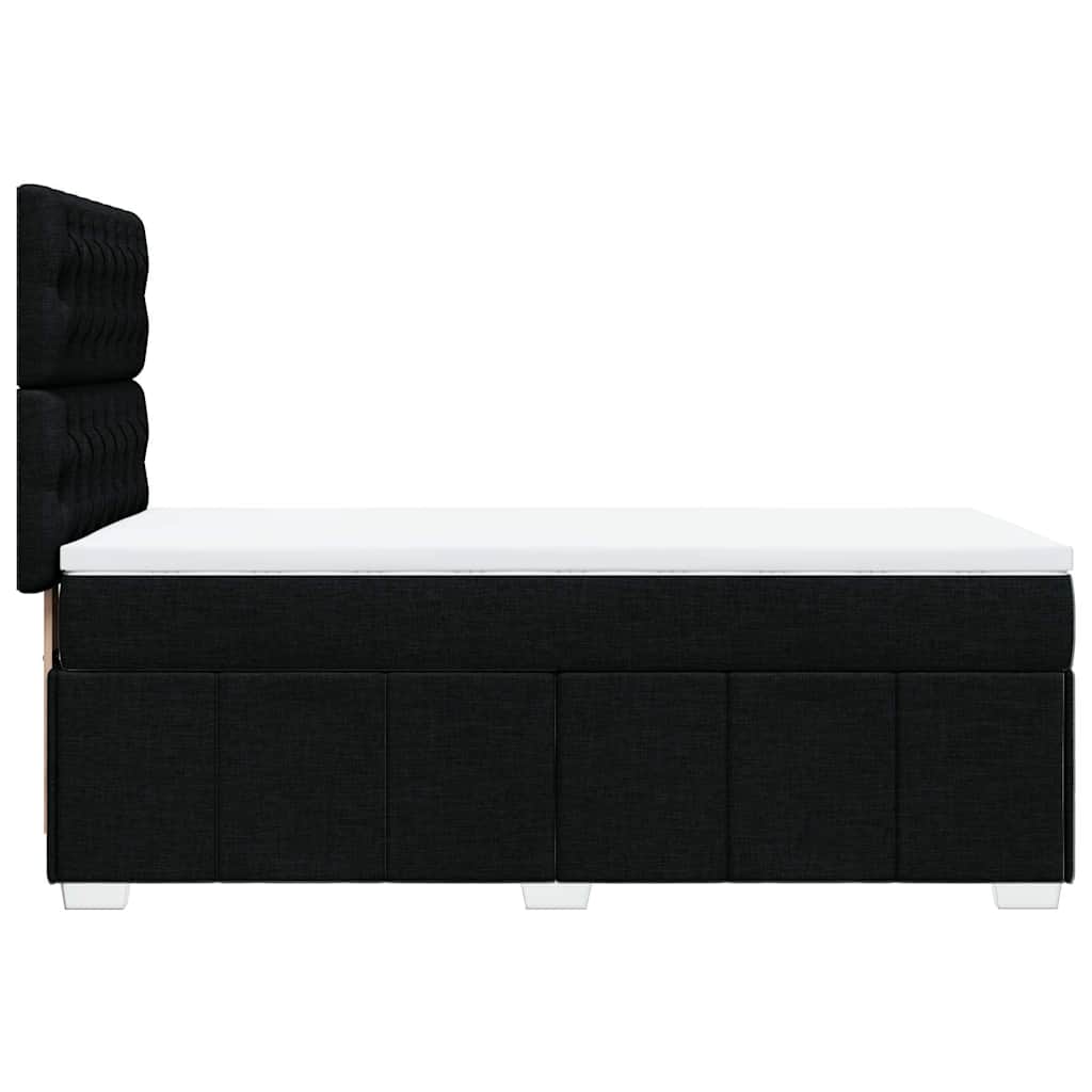 kontinentalseng med madras 90x200 cm stof sort