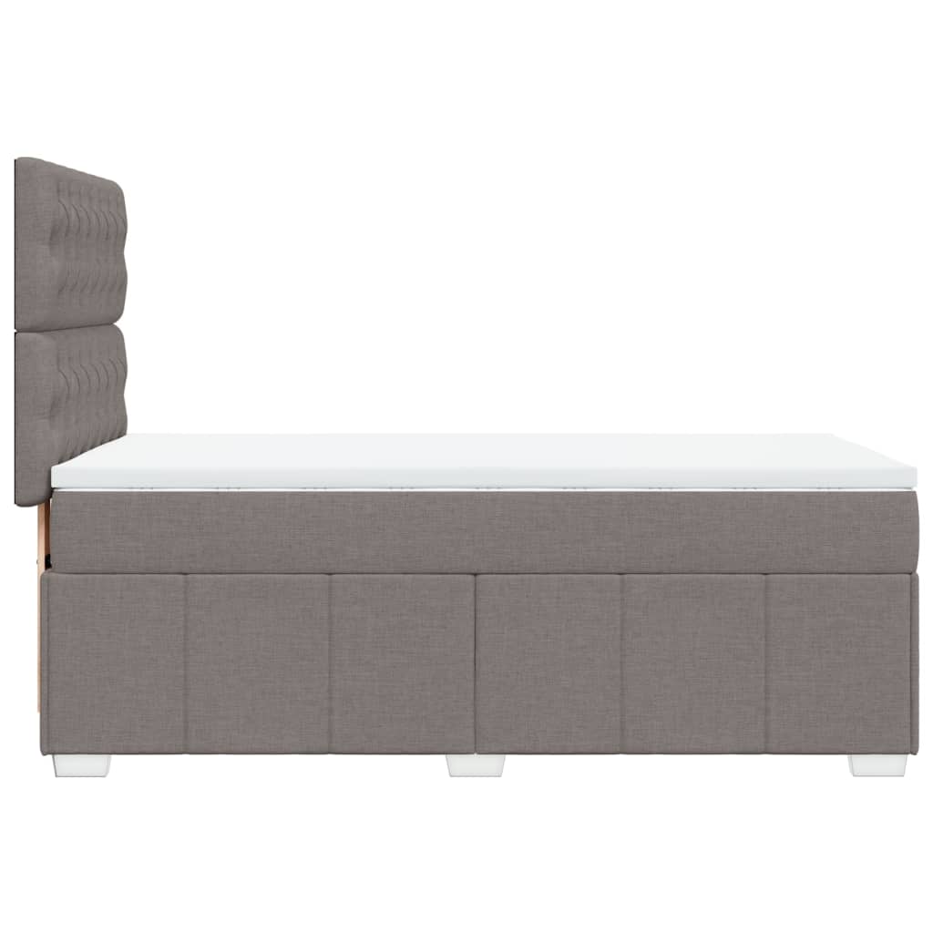 kontinentalseng med madras 90x200 cm stof gråbrun