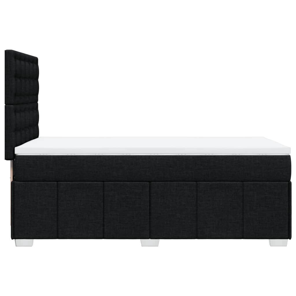kontinentalseng med madras 90x200 cm stof sort
