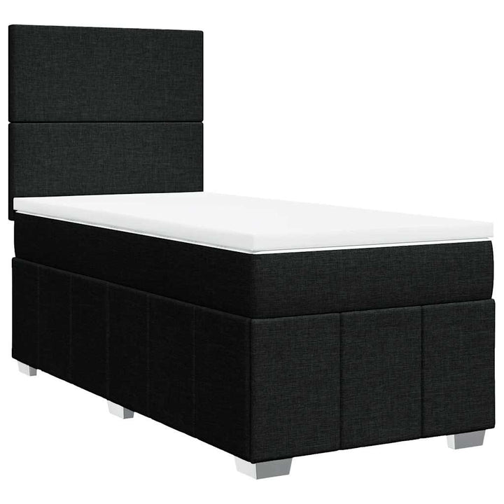 kontinentalseng med madras 100x200 cm stof sort