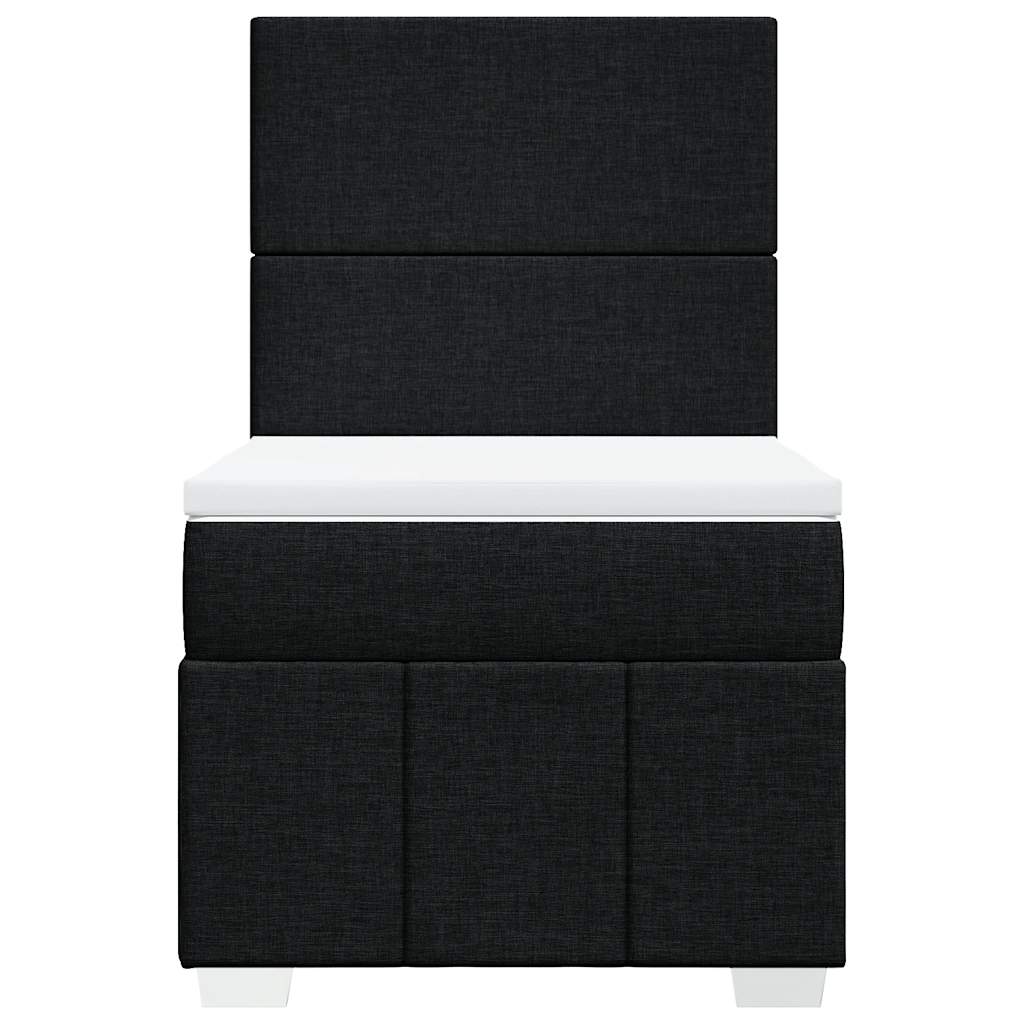 kontinentalseng med madras 100x200 cm stof sort
