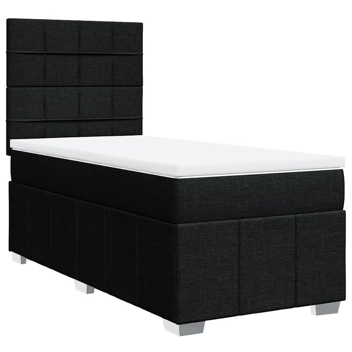 kontinentalseng med madras 100x200 cm stof sort