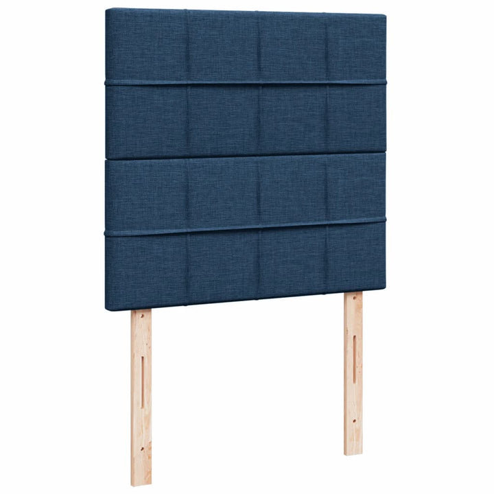 kontinentalseng med madras 100x200 cm stof blå