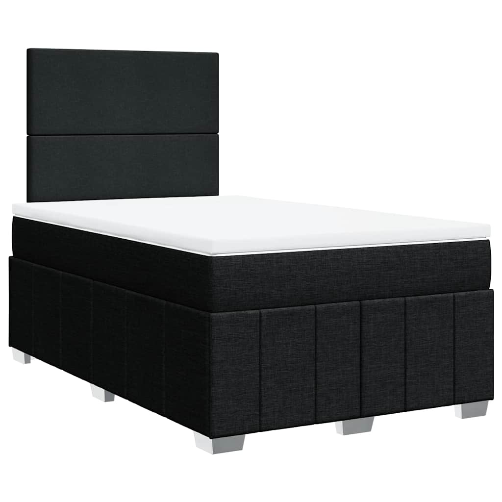 kontinentalseng med madras 120x190 cm stof sort