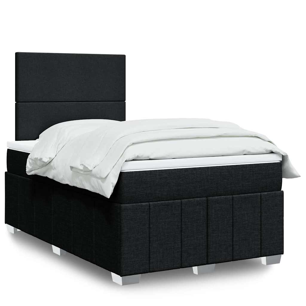 kontinentalseng med madras 120x190 cm stof sort