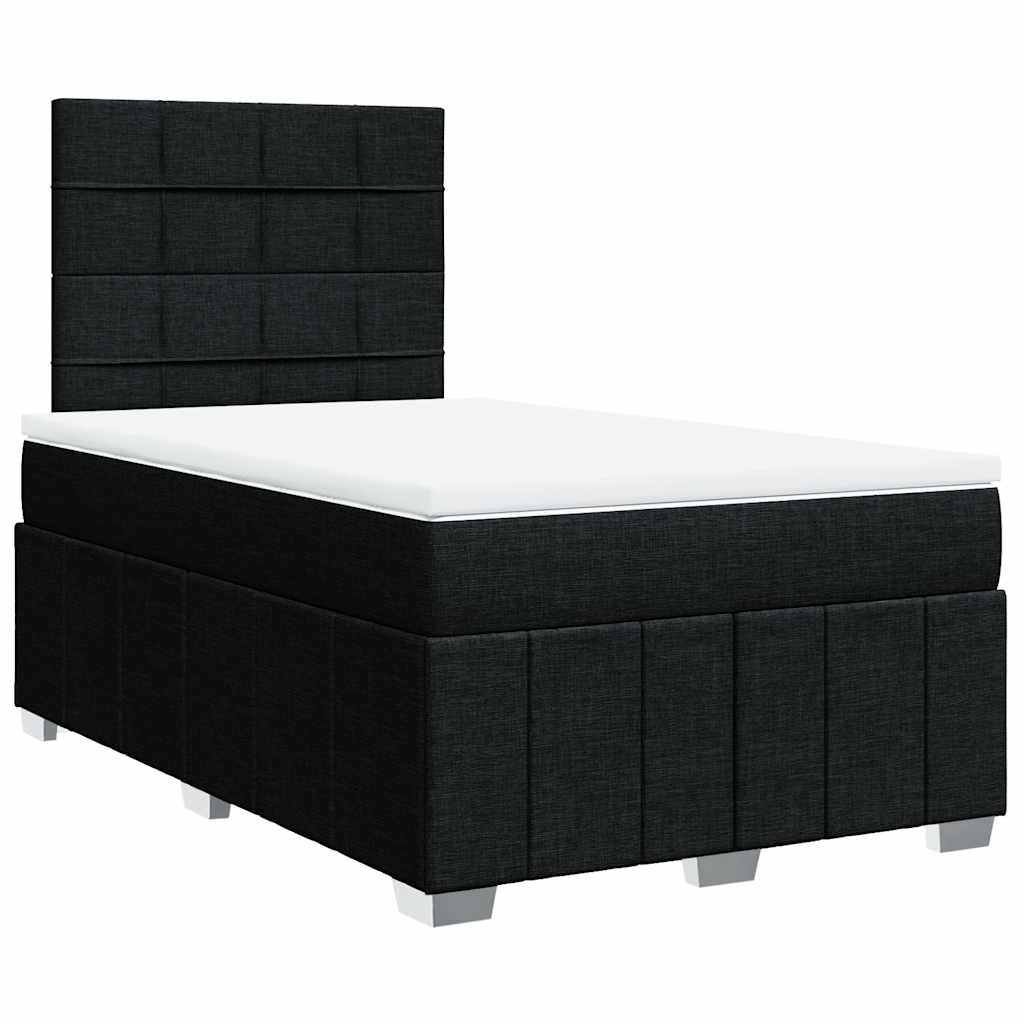 kontinentalseng med madras 120x190 cm stof sort