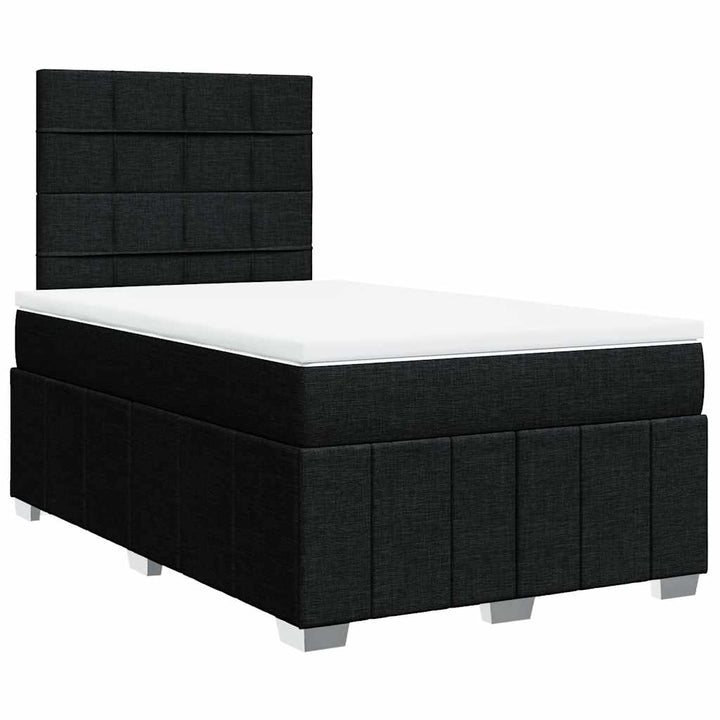 kontinentalseng med madras 120x190 cm stof sort