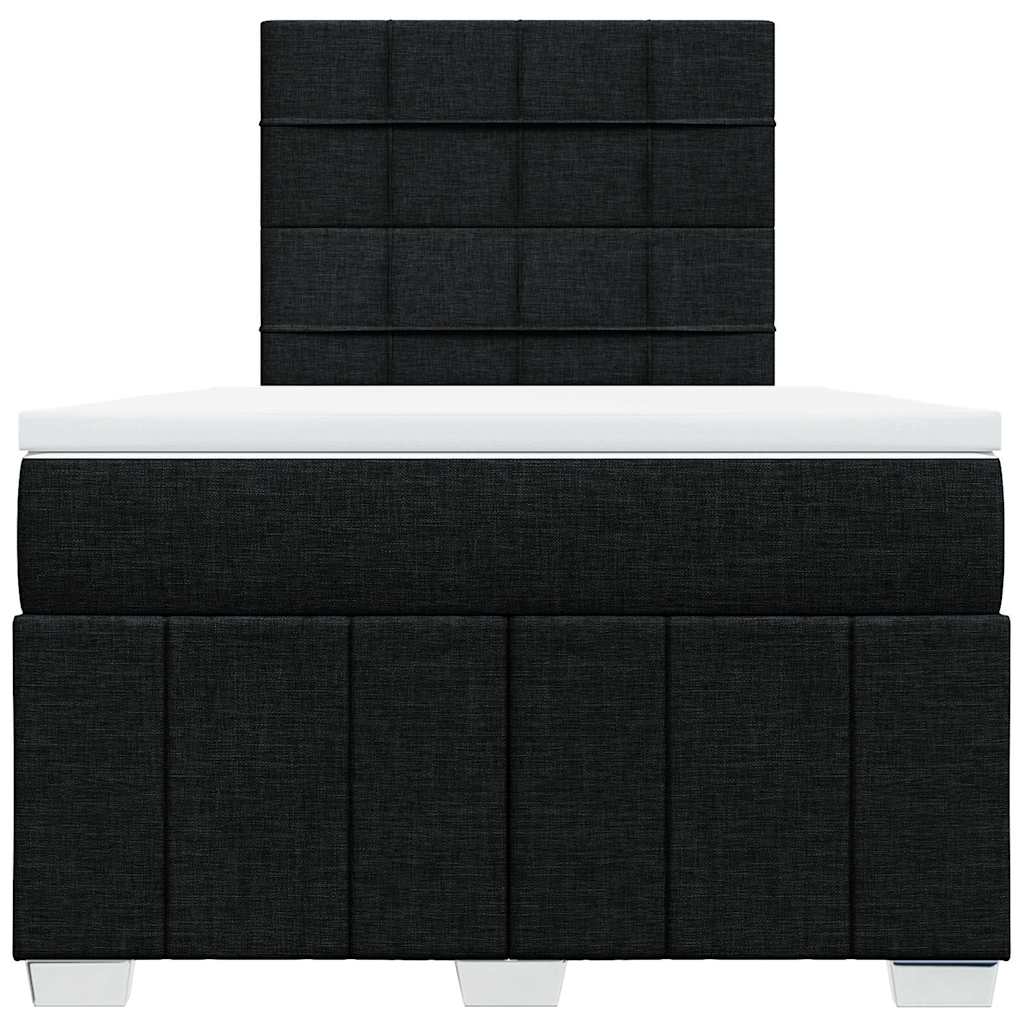 kontinentalseng med madras 120x190 cm stof sort