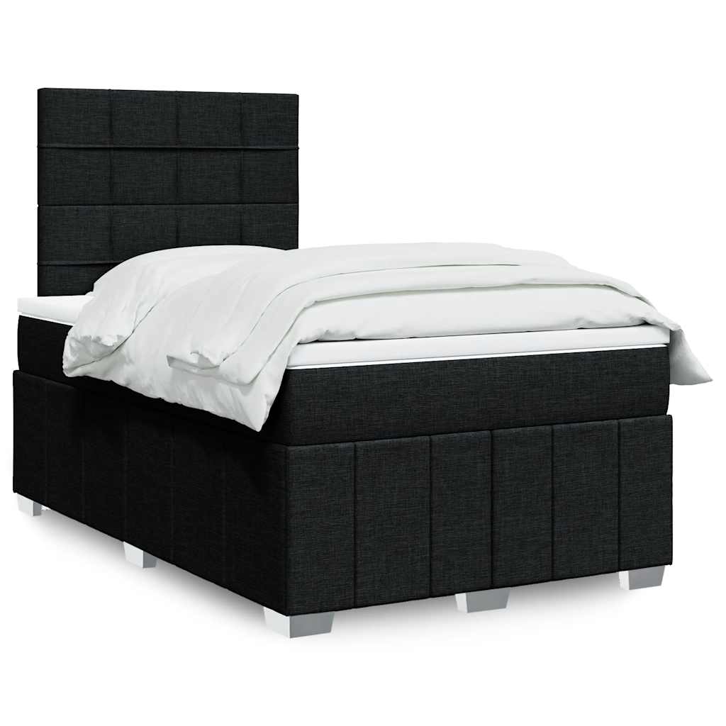 kontinentalseng med madras 120x190 cm stof sort
