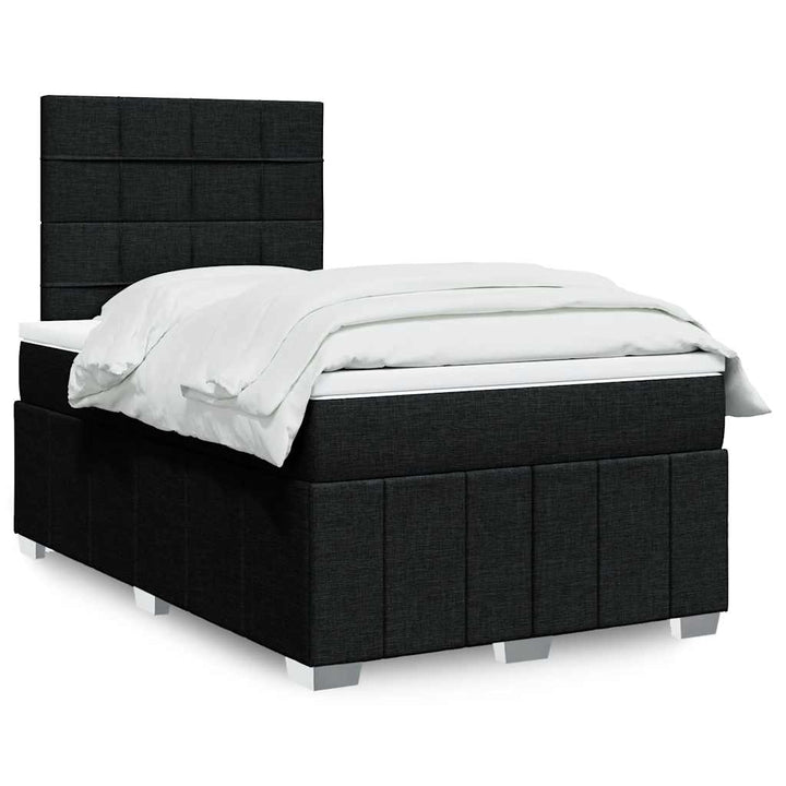 kontinentalseng med madras 120x190 cm stof sort