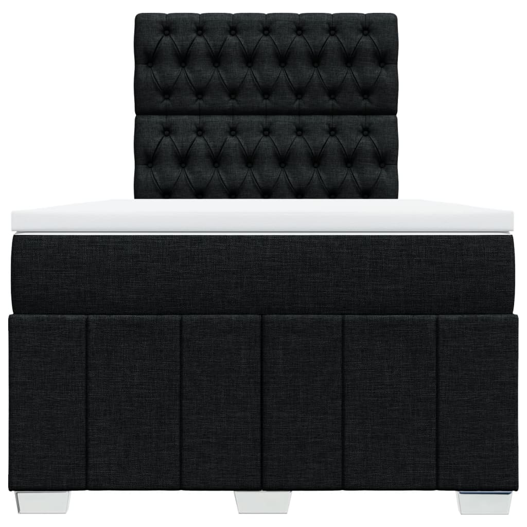 kontinentalseng med madras 120x190 cm stof sort
