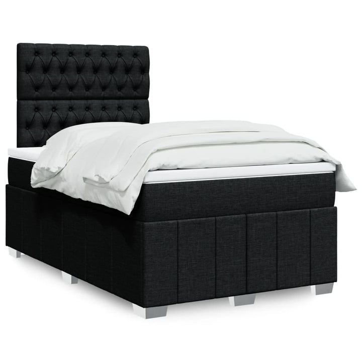 kontinentalseng med madras 120x190 cm stof sort