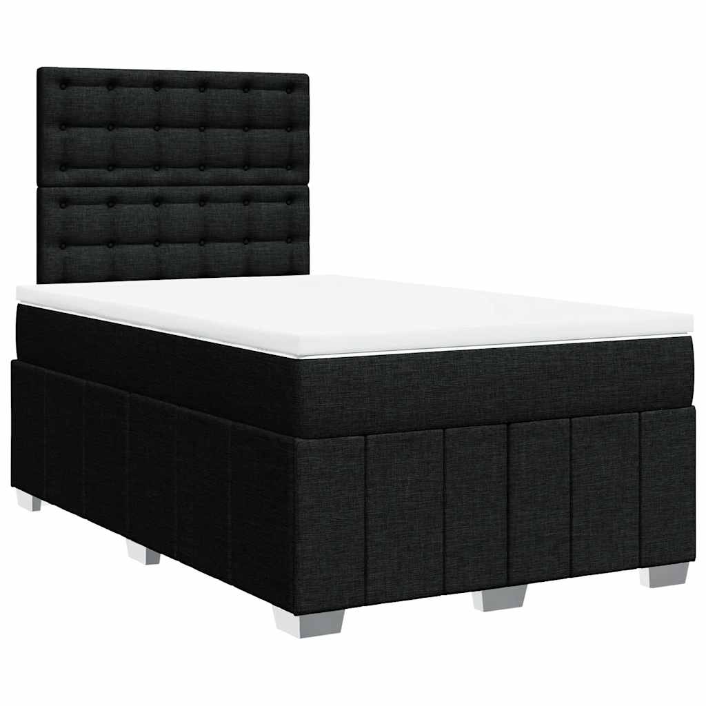 kontinentalseng med madras 120x190 cm stof sort