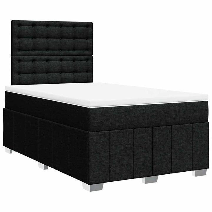 kontinentalseng med madras 120x190 cm stof sort