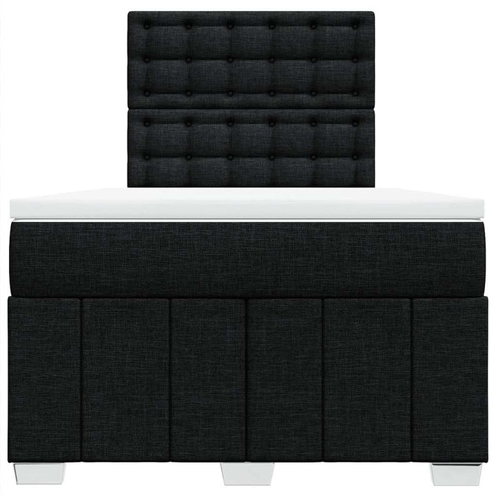 kontinentalseng med madras 120x190 cm stof sort