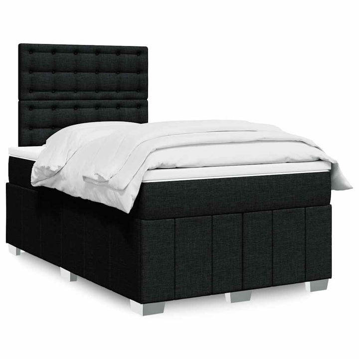 kontinentalseng med madras 120x190 cm stof sort
