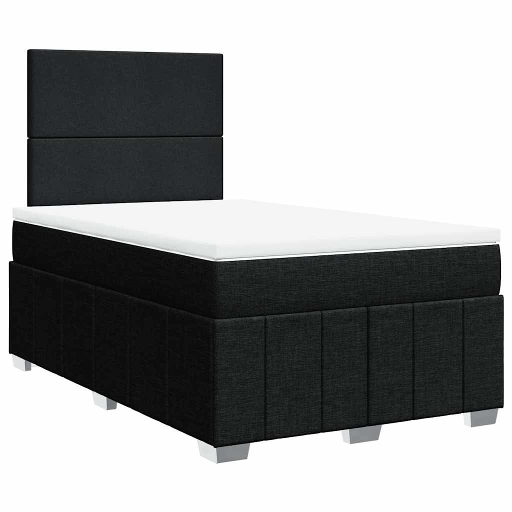 kontinentalseng med madras 120x200 cm stof sort