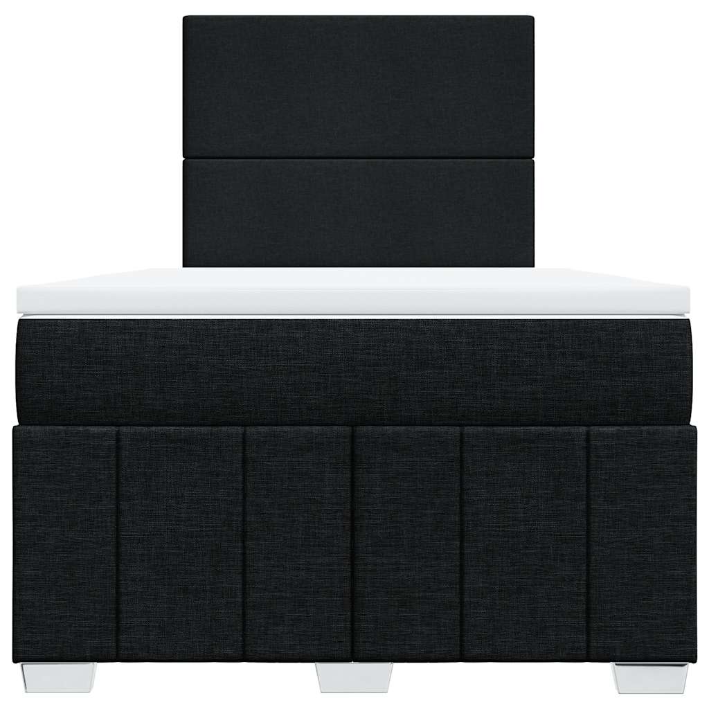 kontinentalseng med madras 120x200 cm stof sort