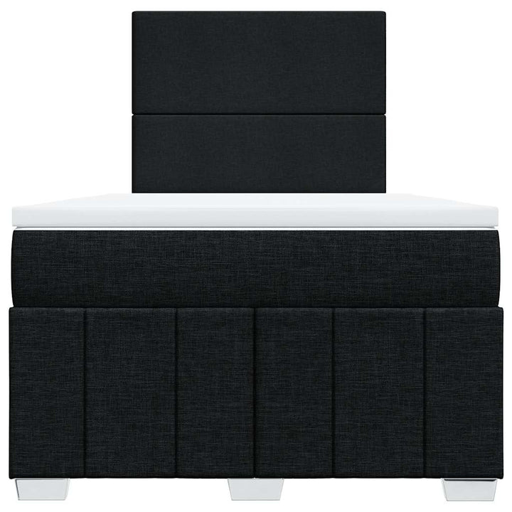 kontinentalseng med madras 120x200 cm stof sort