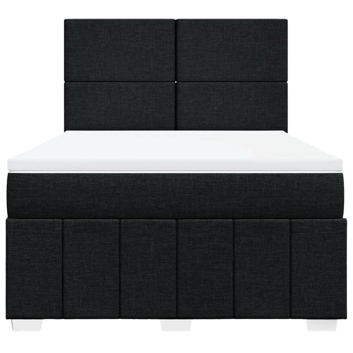 kontinentalseng med madras 140x190 cm stof sort