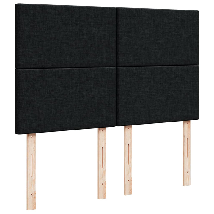 kontinentalseng med madras 140x190 cm stof sort