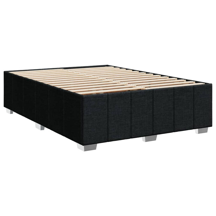 kontinentalseng med madras 160x200 cm stof sort