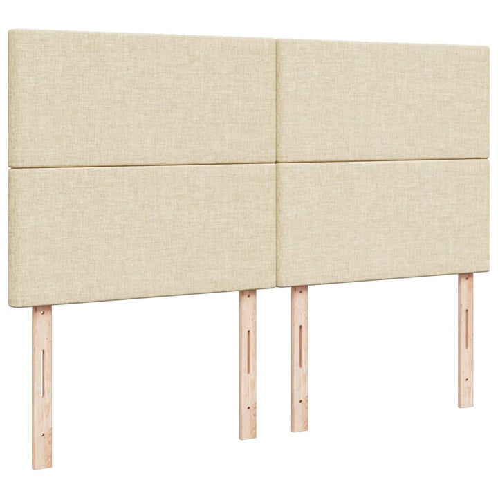kontinentalseng med madras 180x200 cm stof cremefarvet