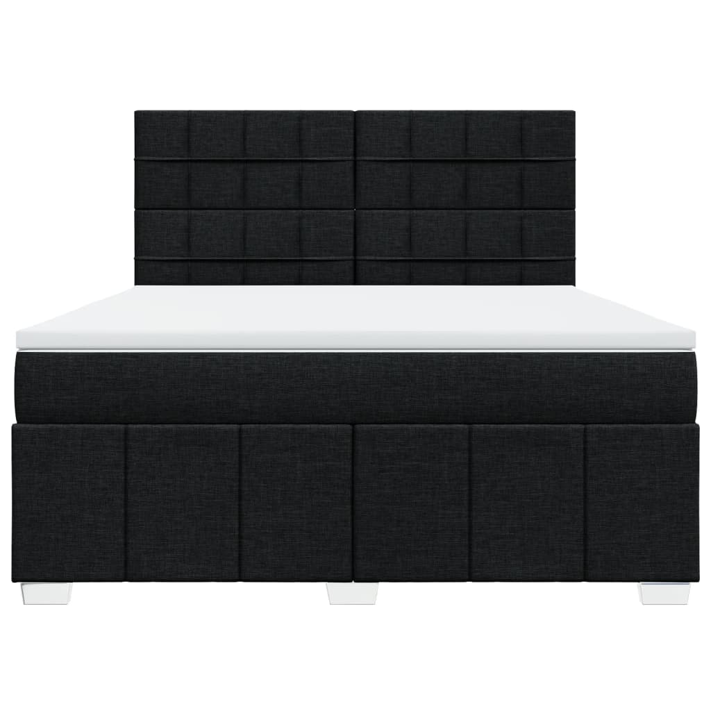 kontinentalseng med madras 180x200 cm stof sort