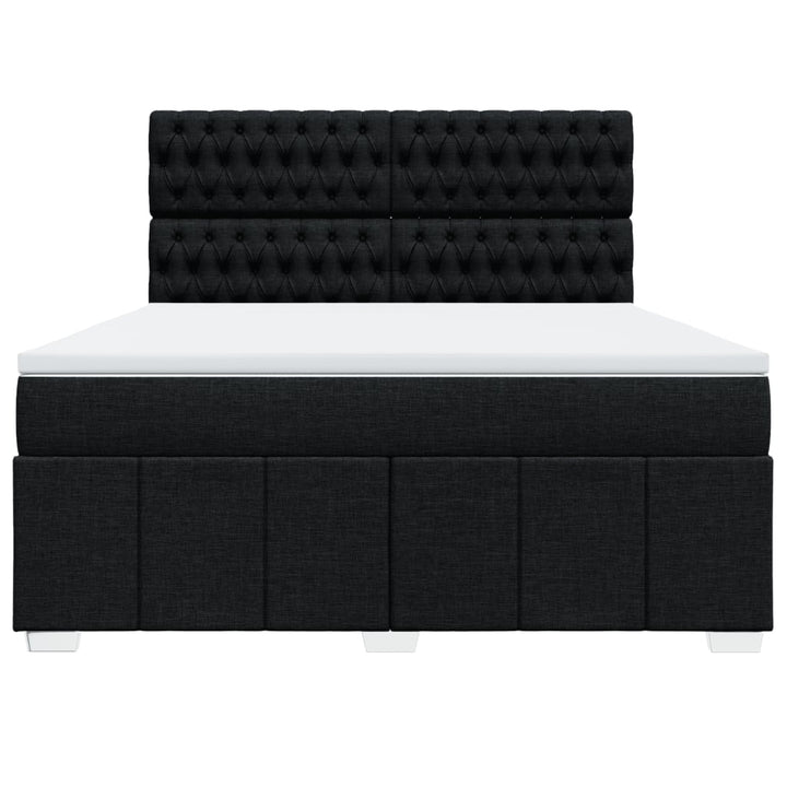 kontinentalseng med madras 180x200 cm stof sort