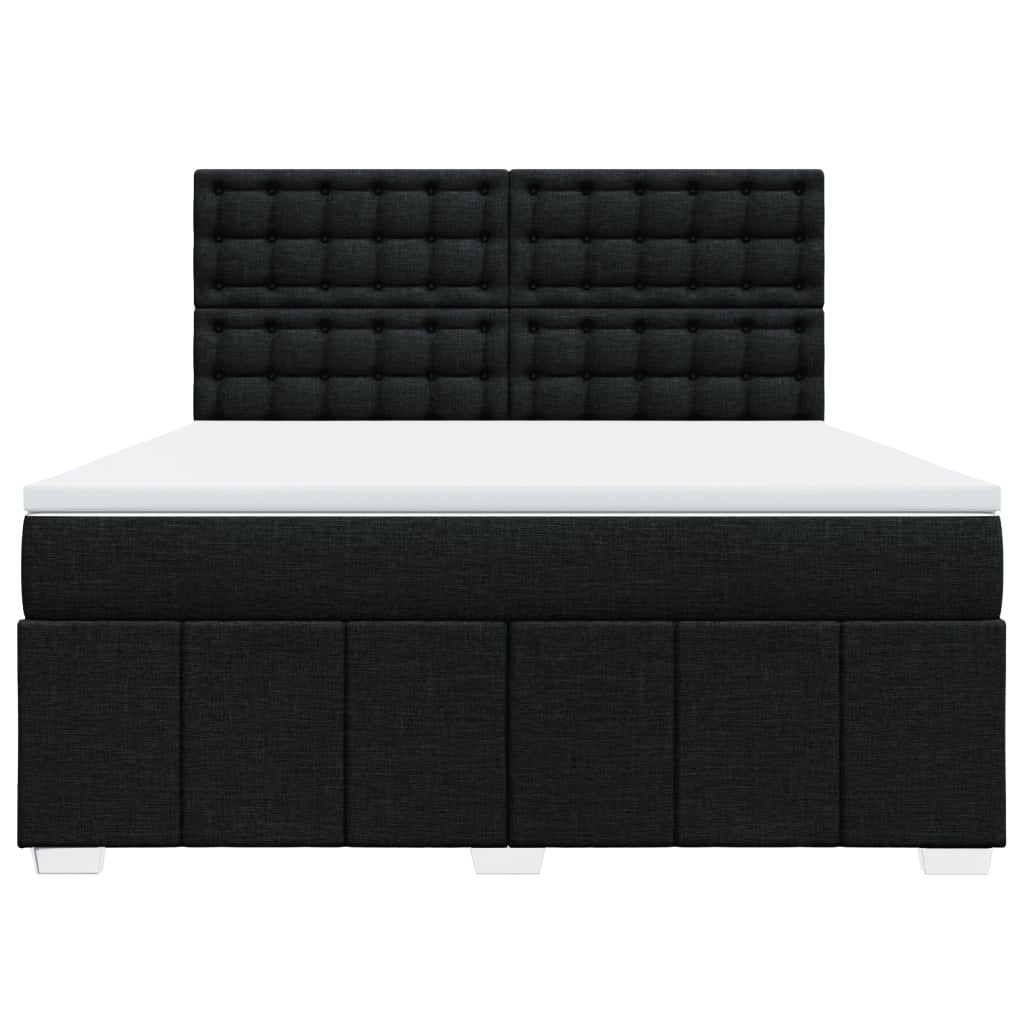 kontinentalseng med madras 180x200 cm stof sort