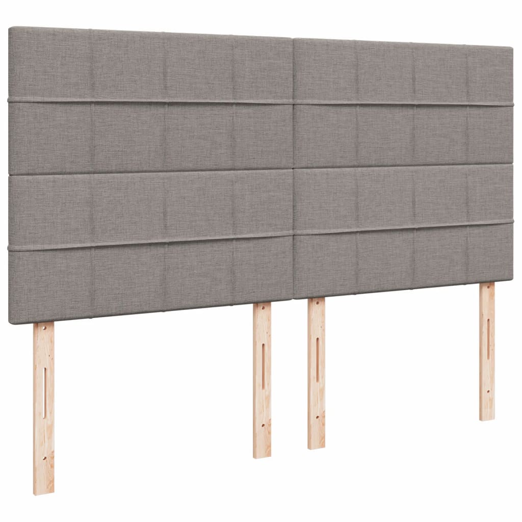 kontinentalseng med madras 200x200 cm stof gråbrun