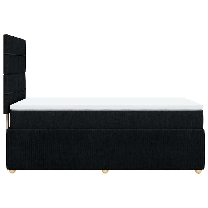 kontinentalseng med madras 80x200 cm stof sort