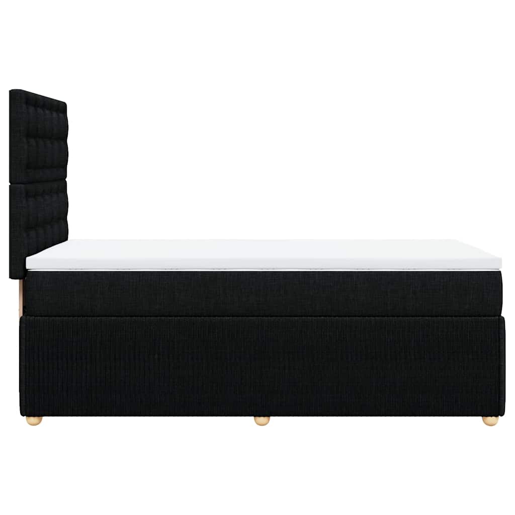 kontinentalseng med madras 80x200 cm stof sort