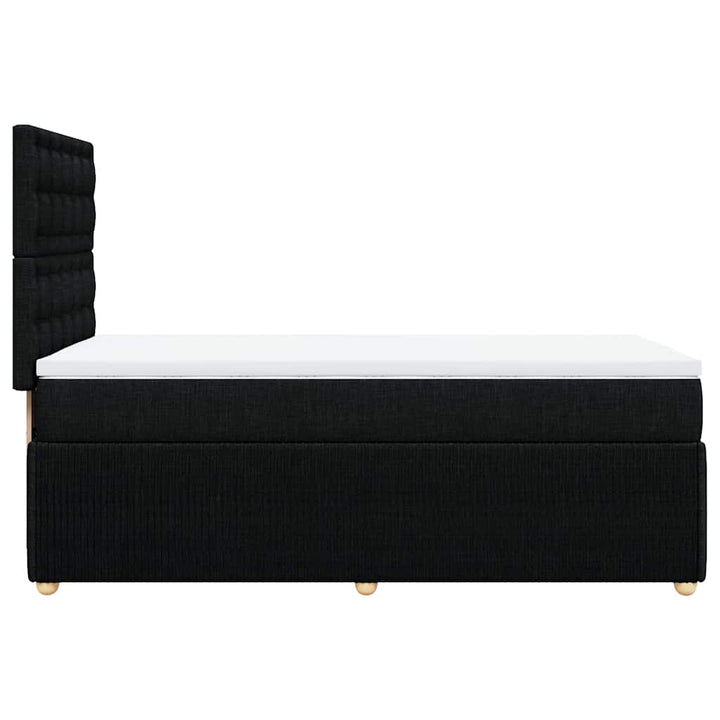 kontinentalseng med madras 80x200 cm stof sort