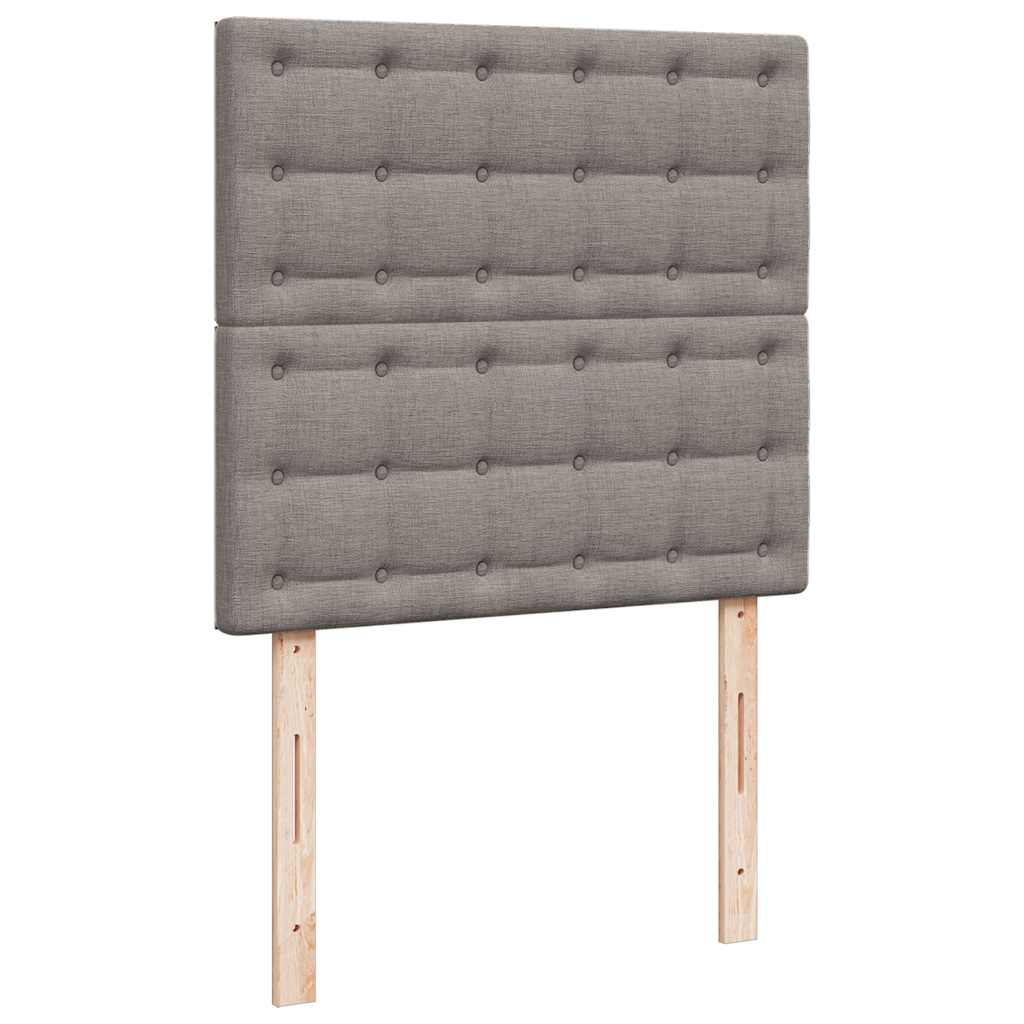 kontinentalseng med madras 80x200 cm stof gråbrun