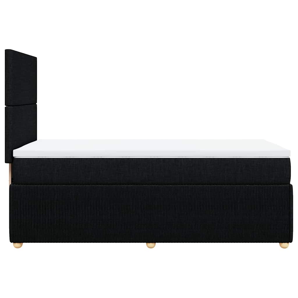 kontinentalseng med madras 90x190 cm stof sort