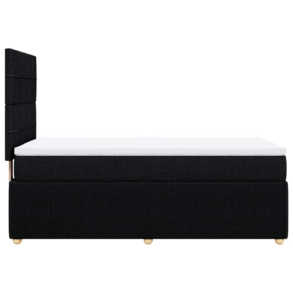 kontinentalseng med madras 90x190 cm stof sort