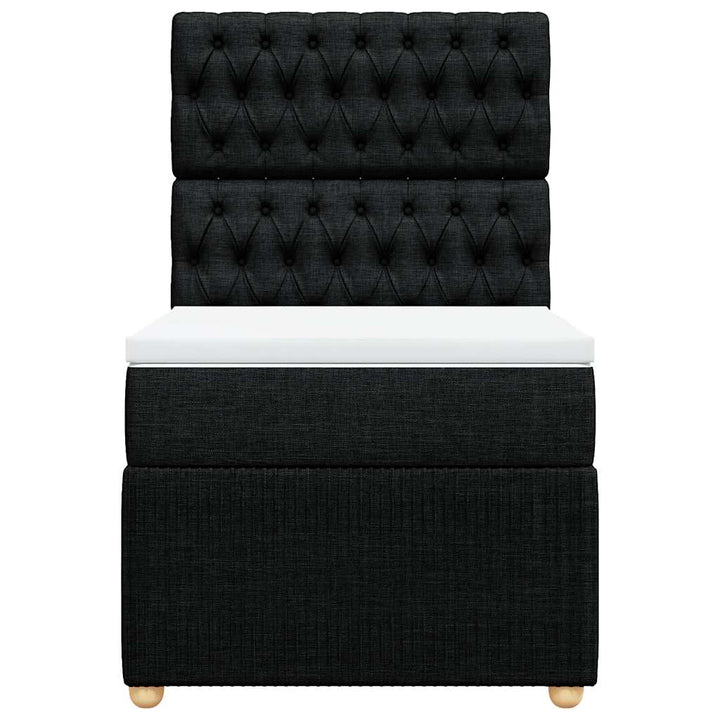 kontinentalseng med madras 90x190 cm stof sort