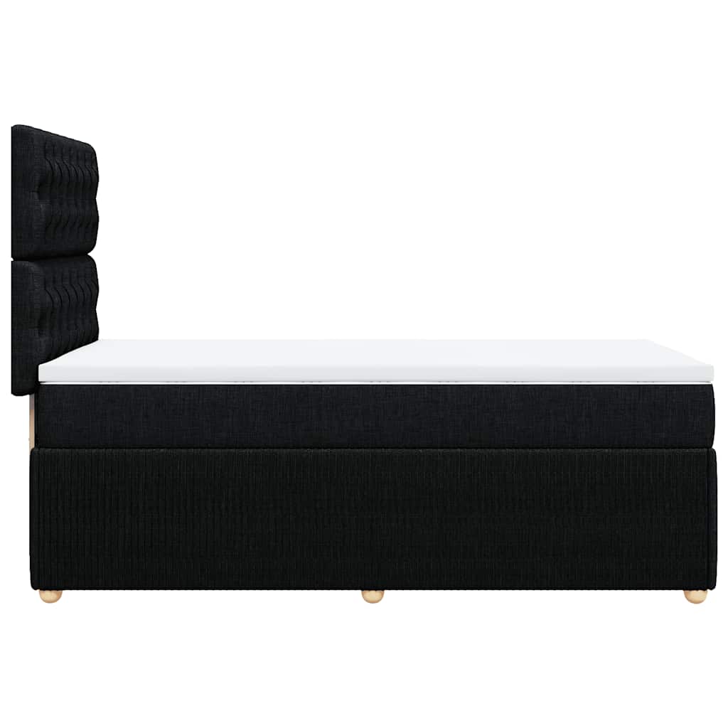 kontinentalseng med madras 90x190 cm stof sort