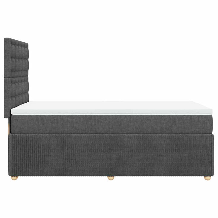 kontinentalseng med madras 90x190 cm stof mørkegrå