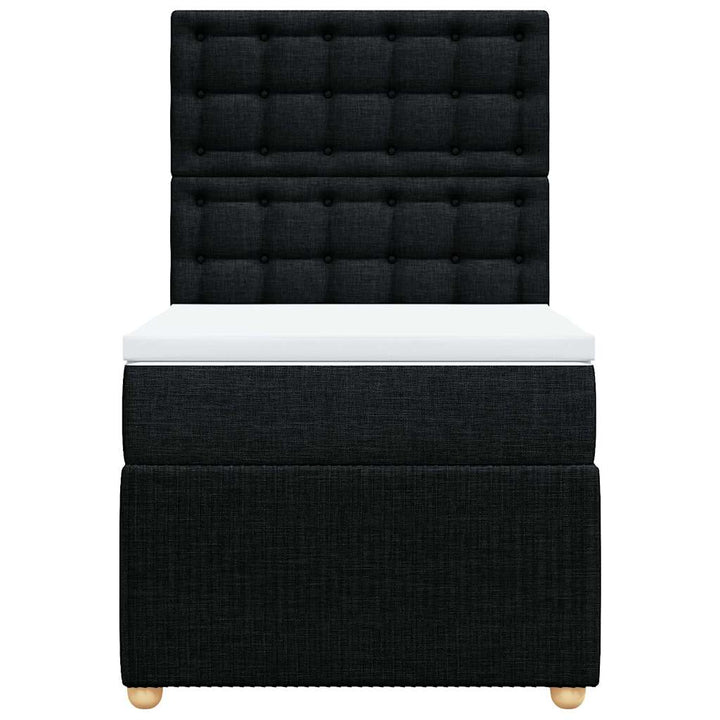 kontinentalseng med madras 90x190 cm stof sort