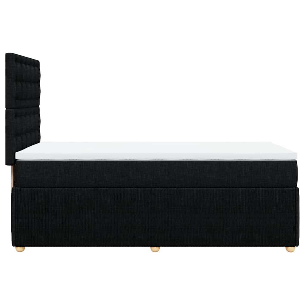 kontinentalseng med madras 90x190 cm stof sort