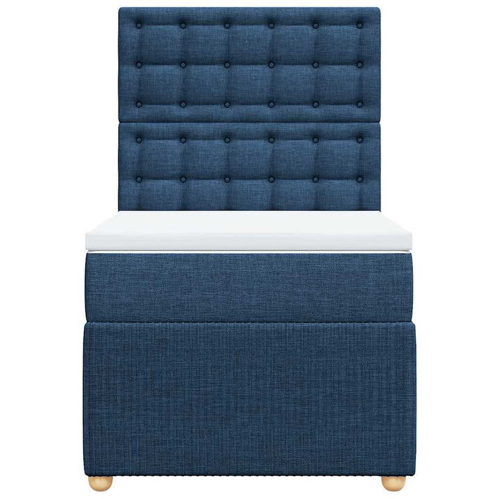 kontinentalseng med madras 90x190 cm stof blå