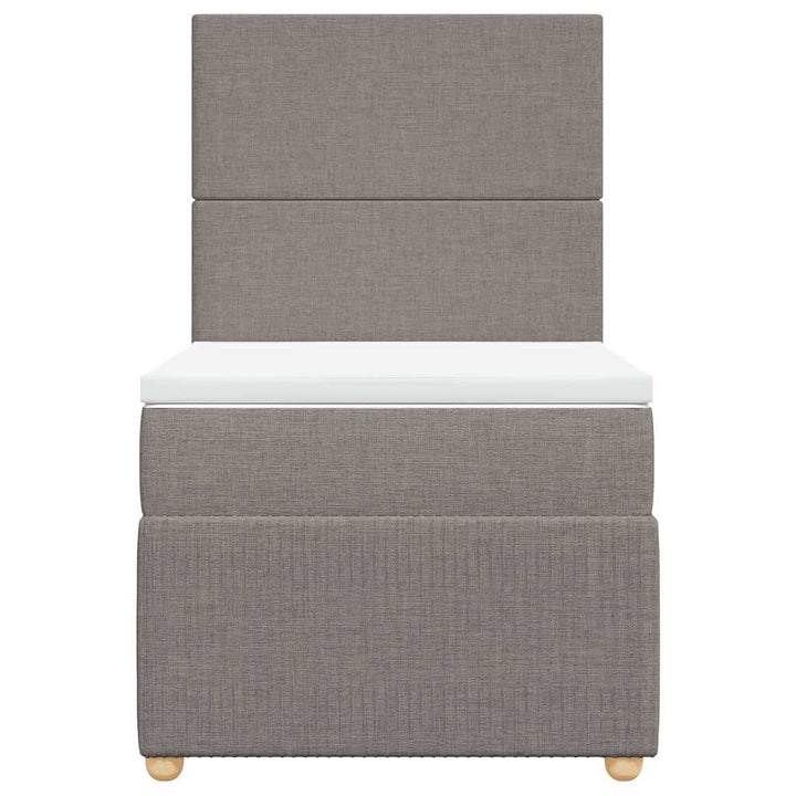 kontinentalseng med madras 90x200 cm stof gråbrun