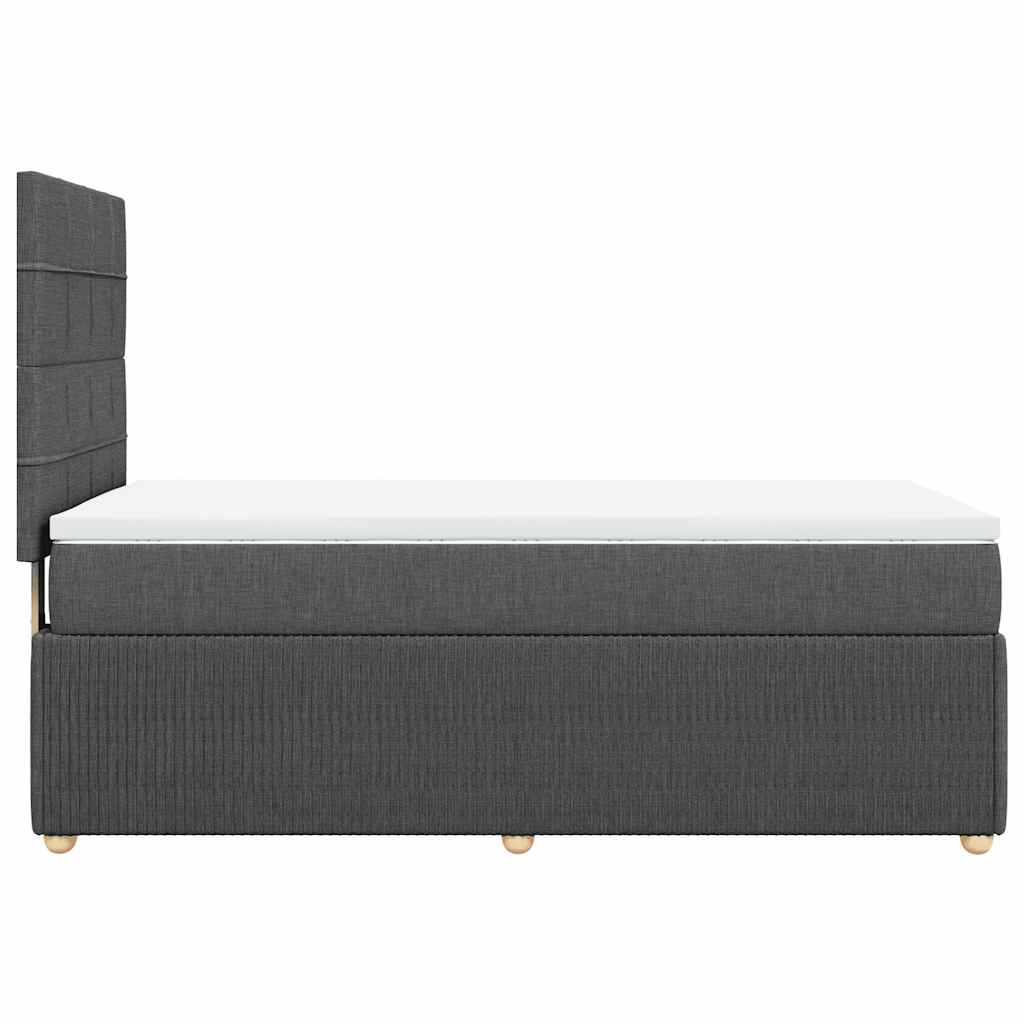 kontinentalseng med madras 90x200 cm stof mørkegrå