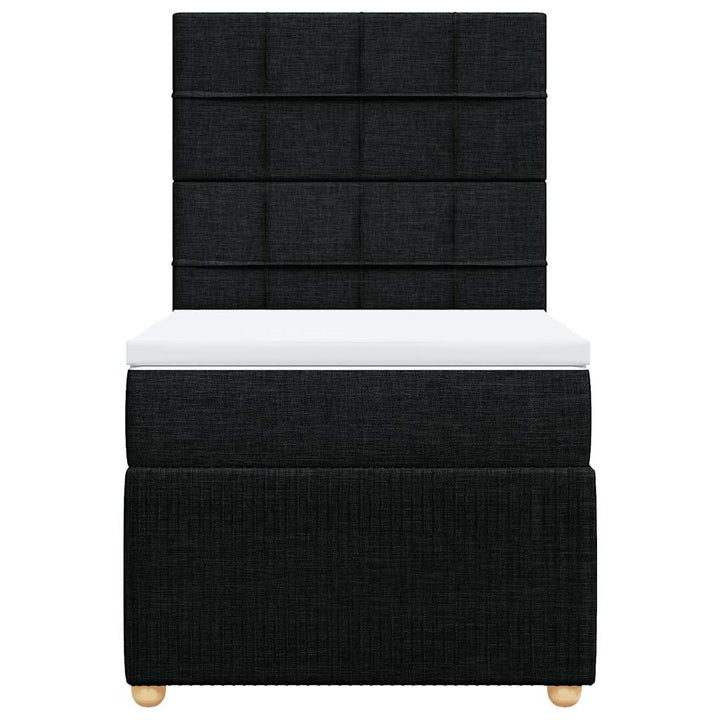 kontinentalseng med madras 90x200 cm stof sort