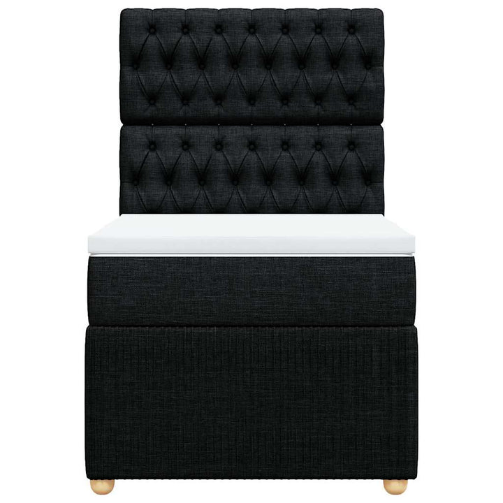 kontinentalseng med madras 90x200 cm stof sort