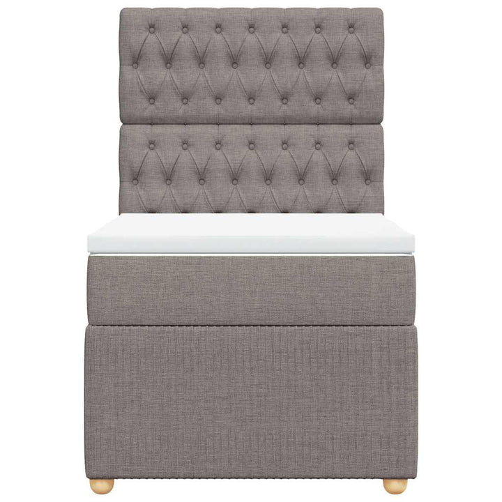 kontinentalseng med madras 90x200 cm stof gråbrun